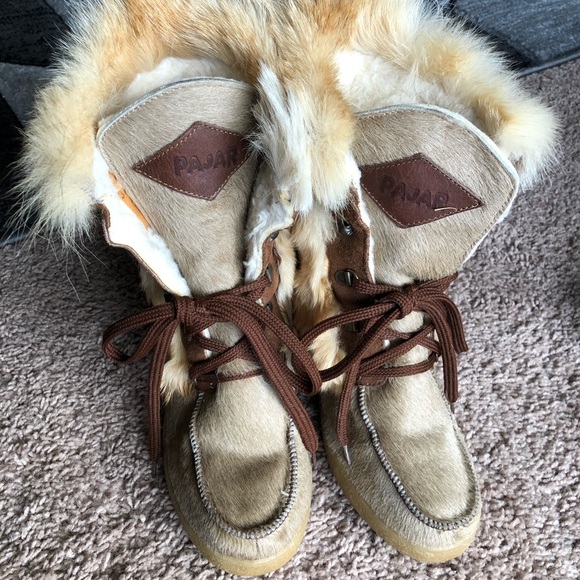 Authentic Vintage Pajar Fox Fur Snow Boots - Like New - Picture 2 of 5